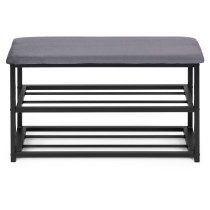 Szafka na buty z siedziskiem regał ławka tapicerowana 80 cm 2 półki ModernHome