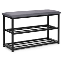 Szafka na buty z siedziskiem regał ławka tapicerowana 80 cm 2 półki ModernHome