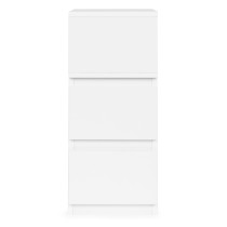 Szafka nocna z oświetleniem LED stolik do sypialni 2 szuflady biała ModernHome