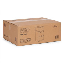 Szafka nocna z oświetleniem LED stolik do sypialni 2 szuflady biała ModernHome