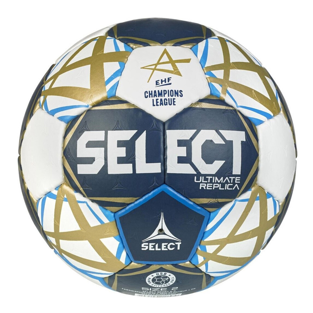 Piłka Select Replica EHF Champions League niebiesko-biała			