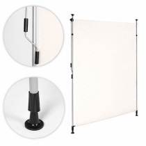 Markiza zaciskowa rozporowa roleta zwijana na korbkę regulacja wysokości beżowa MultiGarden