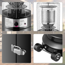 Ogrzewacz gazowy grzejnik 11 kW szklany na ogród patio reduktor wąż pokrowiec