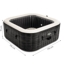 Nadmuchiwane SPA kwadratowe basen z hydromasażem 4 os. 175x71 cm akcesoria premium INTEX 28450