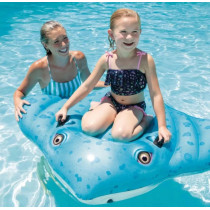 Dmuchany materac do pływania 185x145 cm z uchwytami płaszczka INTEX 57576