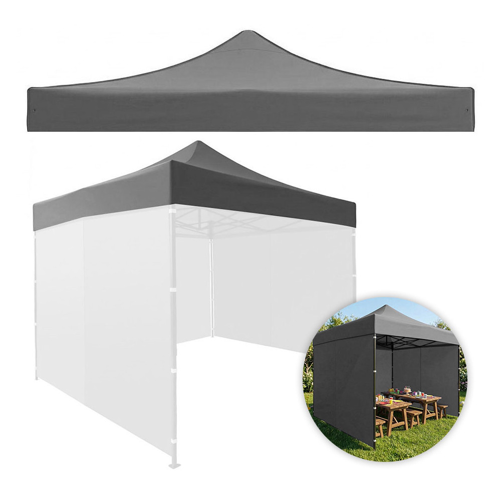 Dach poszycie 3x3 m do namiotu pawilonu ogrodowego 420D PVC szary MultiGarden