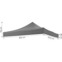 Dach poszycie 3x3 m do namiotu pawilonu ogrodowego 420D PVC szary MultiGarden