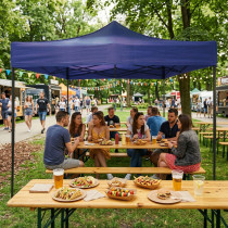 Dach poszycie 3x3 m do namiotu pawilonu ogrodowego 420D PVC niebieski MultiGarden