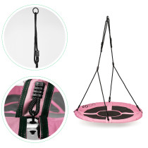 Huśtawka ogrodowa bocianie gniazdo 100 cm różowa ECOTOYS