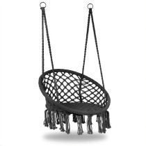 Fotel wiszący boho huśtawka ogrodowa bocianie gniazdo szary MultiGarden