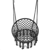 Fotel wiszący boho huśtawka ogrodowa bocianie gniazdo szary MultiGarden
