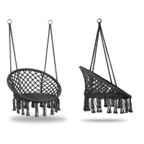 Fotel wiszący boho huśtawka ogrodowa bocianie gniazdo szary MultiGarden