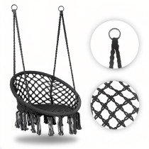 Fotel wiszący boho huśtawka ogrodowa bocianie gniazdo szary MultiGarden