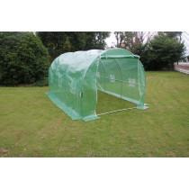 Szklarnia tunel ogrodowy foliowy 4x2,5x2 m 10 m² metalowy stelaż folia UV