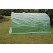 Szklarnia tunel ogrodowy foliowy 4x2,5x2 m 10 m² metalowy stelaż folia UV