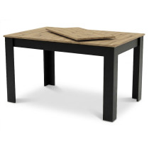 Stół rozkładany prostokątny 120-160x80 cm do kuchni jadalni dla 4-6 osób dąb artisan