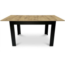 Stół rozkładany prostokątny 120-160x80 cm do kuchni jadalni dla 4-6 osób dąb artisan