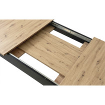 Stół rozkładany prostokątny 120-160x80 cm do kuchni jadalni dla 4-6 osób dąb artisan