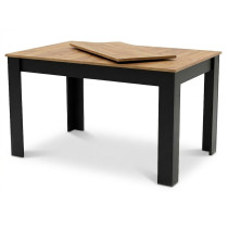 Stół rozkładany prostokątny 120-160x80 cm do kuchni jadalni dla 4-6 osób dąb craft