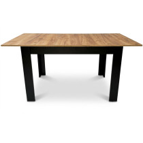 Stół rozkładany prostokątny 120-160x80 cm do kuchni jadalni dla 4-6 osób dąb craft
