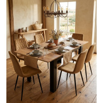 Stół rozkładany prostokątny 120-160x80 cm do kuchni jadalni dla 4-6 osób dąb craft