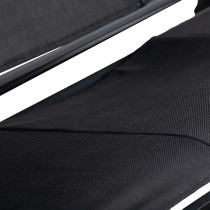 Huśtawka ogrodowa 3-osobowa bujana wolnostojąca stalowa czarna MultiGarden