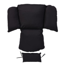 Fotel kokon wiszący wolnostojący bujany ogrodowy do 120 kg poduszki czarny MultiGarden