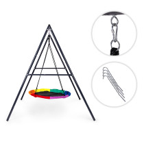 Huśtawka ogrodowa dla dzieci bocianie gniazdo 100 cm stalowy stelaż ECOTOYS