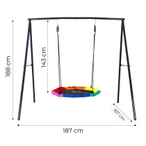 Huśtawka ogrodowa dla dzieci bocianie gniazdo 100 cm stalowy stelaż ECOTOYS
