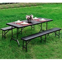 Stół cateringowy bankietowy ogrodowy składany 180 cm ratan ModernHome