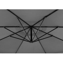 Parasol ogrodowy duży na wysięgniku składany 3,5 m szary MultiGarden
