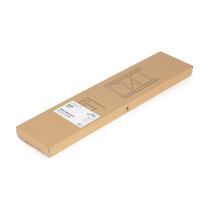 Regał drewniany szeroki 4 półki nowoczesny LOFT czarny ModernHome