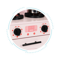 Drewniana kuchnia dla dzieci piekarnik palniki mikrofala akcesoria ECOTOYS