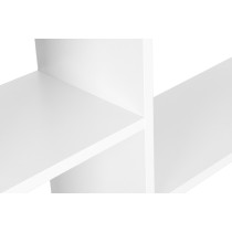 Nowoczesny stojący regał szafka na książki 14 półek biały