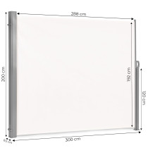 Składana markiza 300x200 cm boczna roleta parawan do ogrodu na taras beżowa