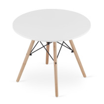 Stolik kawowy  nowoczesny skandynawski biały okrągły blat 60cm