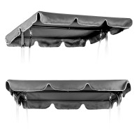 Daszek do huśtawki 200x120 cm wodoodporne poszycie szary MultiGarden