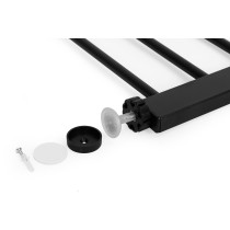 Bramka barierka zabezpieczająca 74-100 cm na schody i drzwi metal drewno dodatkowe panele