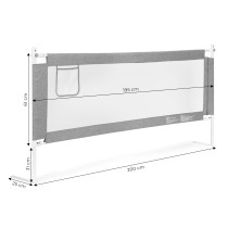 Barierka ochronna na łóżko 200 cm osłona zabezpieczenie dla dzieci ECOTOYS