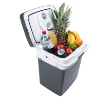 Lodówka turystyczna przenośna samochodowa 29L 220-240V DC12V funkcja grzania wkład gratis grafitowa