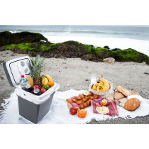Lodówka turystyczna przenośna samochodowa 29L 220-240V DC12V funkcja grzania wkład gratis grafitowa
