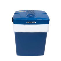 Lodówka turystyczna przenośna samochodowa 29L 220-240V DC12V funkcja grzania wkład gratis niebieska