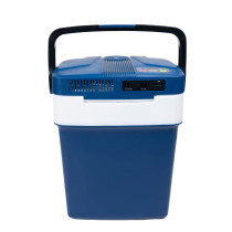 Lodówka turystyczna przenośna samochodowa 29L 220-240V DC12V funkcja grzania wkład gratis niebieska