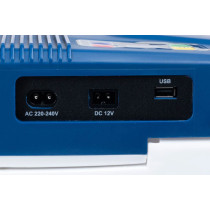 Lodówka turystyczna przenośna samochodowa 29L 220-240V DC12V funkcja grzania wkład gratis niebieska