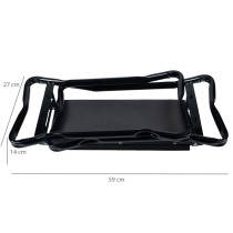 Klęcznik stołek składany do pracy w ogrodzie pas narzędziowy 2 przyborniki