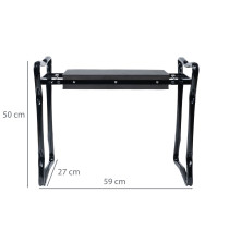 Klęcznik stołek składany do pracy w ogrodzie pas narzędziowy 2 przyborniki