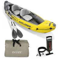 Kajak dmuchany Explorer K2 dla 2 osób wiosła + pompka INTEX 68307