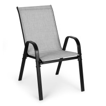 Zestaw komplet 2 krzeseł ogrodowych na taras balkon jasny szary MultiGarden