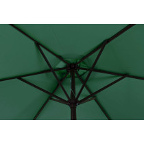 Duży parasol ogrodowy skośny łamany z korbą 6 żeber zielony 270 cm MultiGarden