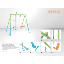 Huśtawka ogrodowa podwójna plac zabaw dla dzieci szybowiec INTEX 44120